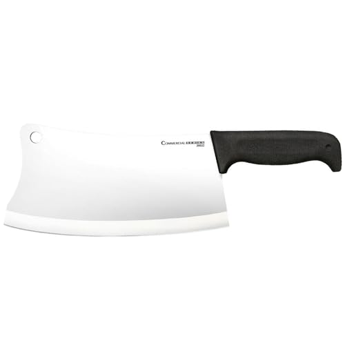 Cold Steel 9" Cleaver Durable Cryo-Quenched German 4116 Stainless Steel Fixed Blade Knife with Kray-Ex Handle Heavy Duty Commercial Grade for Butchery, Kitchen, Hunting & Field Use