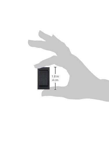 Rocker Switch RV Designer S221, 20 Amp, 4 Terminals, Momentary On / Off / Momentary On, DPDT, Black, DC Electrical