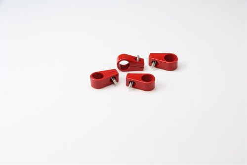 Single Place T-CLAMP, 5/8", 4 Pieces, RED
