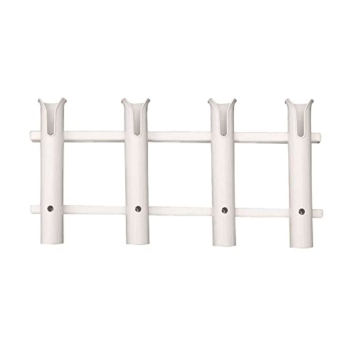 TACO Metals Delux P03-064W Rod Holder/Tackle Rack, 4-Rod, Polyethylene, White