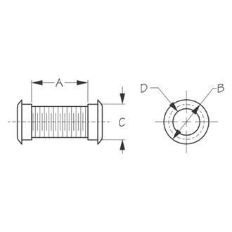 1" D x 2-1/2" L HDPE Drain Tube Sea Dog