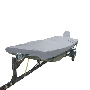 Styled-to-Fit Carver Industries 74203F-10 Boat Cover for Open Jon Boats - 16'6", Slate Gray