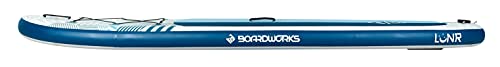 Inflatable Boardworks Lūnr Stand-Up Paddle Board (iSUP) | SUP Package Includes Three Piece Paddle, Carry Bag, Leash, Phone Case and Pump (SUP) Complete Kit | 10’5”, Blue/White
