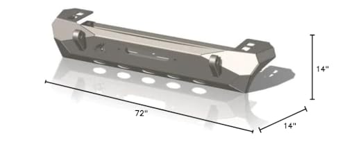 CrawlTek Stubby Pyro Front Bumper - No Stinger compatible with Jeep CJ/YJ/TJ