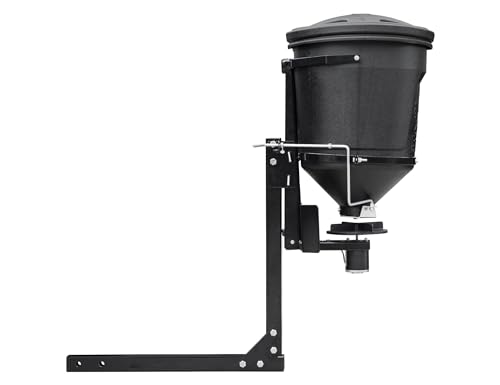 UTV Broadcast Spreader Buyers Products UTVS16 For Salt, Grass Seed, Fertilizer, Deer Feeder Seed and More, 150 lb. Capacity with Lid, UTV All Season Spreader