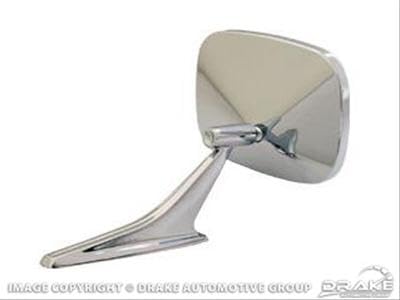 Scott Drake Outside Mirror in a Chrome Finish with Standard Glass for LH Driver's Side, Compatible with 1968-1969 Chevrolet Camaro, Model 684501