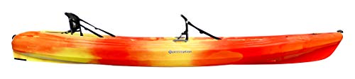 Tribe Tandem Kayak - Perception - Sit on Top - Large Rear Storage with Tie Downs - 13.5 ft - Sunset