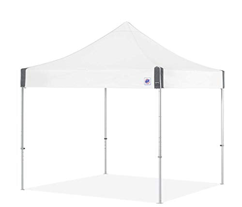 E-Z UP Instant Shelter Endeavor Canopy, 10' x 10', Octagonal-Legged Aluminum Frame, Professional Grade White Top, 100 Sq' of Shade