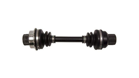 Front Rugged Propeller Shaft for (2003-08) Yamaha Grizzly 660, In Heat Treated Carbon Steel & Powder Coated Black Shafts for Extreme Durability, U-Joints with Greased Fittings OEM: 5KM-46173-10-00