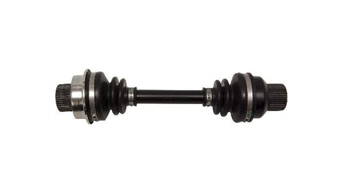 Front Rugged Propeller Shaft for (2003-08) Yamaha Grizzly 660, In Heat Treated Carbon Steel & Powder Coated Black Shafts for Extreme Durability, U-Joints with Greased Fittings OEM: 5KM-46173-10-00