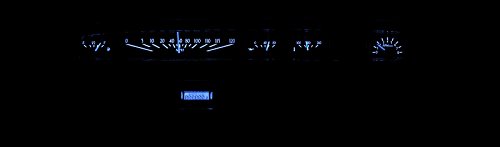 Dakota Digital VHX-61F-GAL-K-B Gauge System Analog Dash Compatible with Ford 1961 Galaxie Black Alloy Style Blue Backlighting