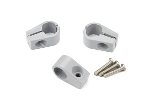 Single Place T-CLAMP, 11/16" (#8AN), 3 Pieces, Gray