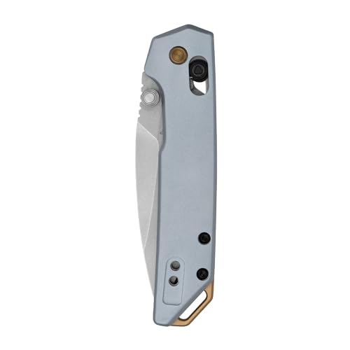 Kershaw Folding Mini Iridium Pocket Knife, 3 inch D2 Steel Blade, DuraLock, Aluminum Handle, Pocketclip