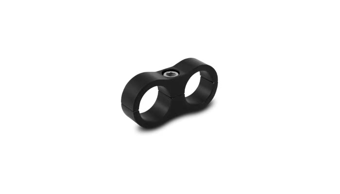 Hose Separators Vibrant Power 20626, dual 1-3/16 in. I.D. (30mm I.D.) holes, Billet Aluminum, Black Anodized, each