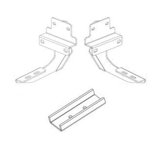 RB10/RB20 Running Boards Go Rhino - MOUNTING Brackets ONLY for 15-24 F-150, F-250 Super Duty, F-350 Super Duty, Textured Black
