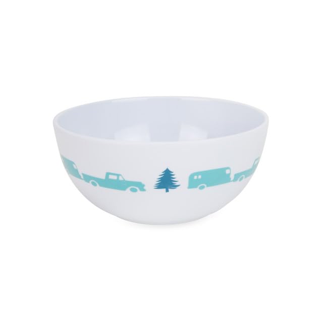 LIBATC, Camco Manufacturing - Dinnerware Set, 12pc, Melamine Blue RV-Trees