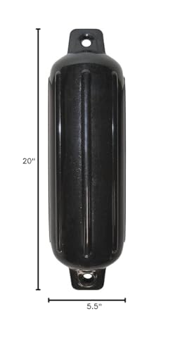 Storm Gard TAYLOR MADE Inflatable Vinyl Fender - 5.5" x 20", Black Onyx