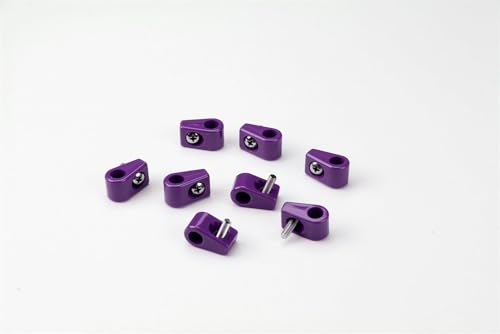 Single Place T-CLAMP, 3/16", 8 Pieces, Purple