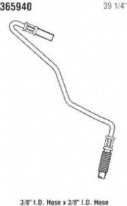 Power Steering Gates 365940 Hose Assembly Return Line