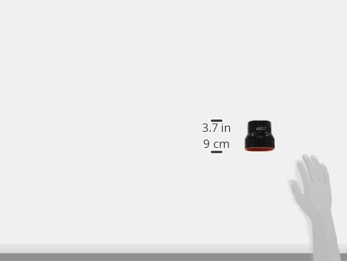 HPS Silicone HTSR-238-300-BLK High Temperature 4-ply Reinforced Reducer Coupler Hose, 50 PSI Maximum Pressure, 3" Length, 2-3/8" > 3" ID, Black