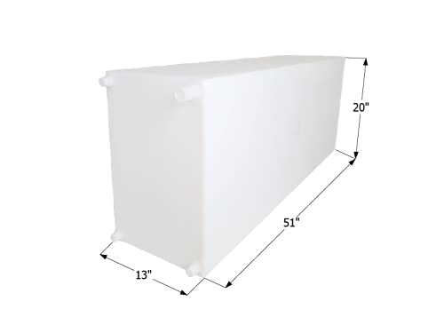 Fresh Water Tank Icon 12716, WT2452, 51x20x13, 54 Gal., w/ 1/2" Fittings