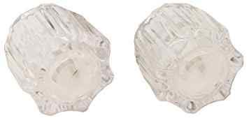 1209.1290 Empire Brass 6-Point Handles, Clear - Set of 2