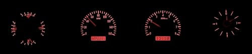 Dakota Digital VHX-68F-TOR-K-R Analog Dash Gauge System with 1968-69 Ford Torino, Fairlane and Ranchero, Black Alloy Style, Red Backlighting