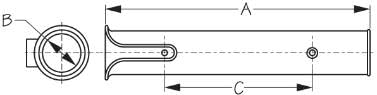 Side Mount Sea Dog Line 325121-1 Rod Holder, White