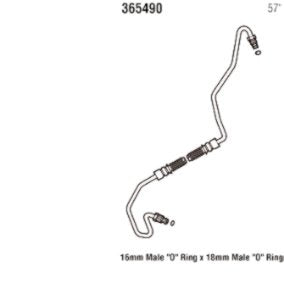 Power Steering Gates 365490 Hose Assembly Pressure Line