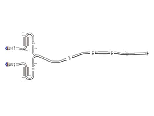 Takeda aFe Power 49-36624-L 3 IN 304 Stainless Steel Cat-Back Exhaust System w/Blue Flame Tips