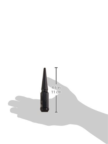 Spiked Metal Lugz Black 14x2.0 Thread 4.4" Overall Length kit Contains 24 Lugs & 1 Key