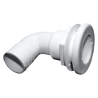 1-1/2 HOSE THRU HULL White 90DEG