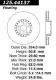 125.44137 Centric Front Brake Rotor