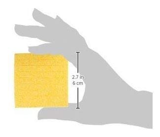 Weller Solder Tip Cleaning Sponge TC205 ( PACK OF 2) with Slits, 2-5/8" x 2-5/8 x 5/8"