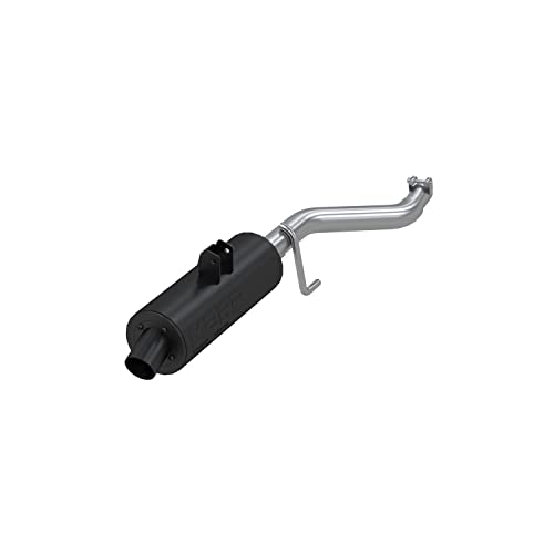 AT-6109SP MBRP Straight Core Slip On Muffler Exhaust, Moderate Sound, Black Coated Aluminized Steel, Fits Honda Rancher AT 420 2014