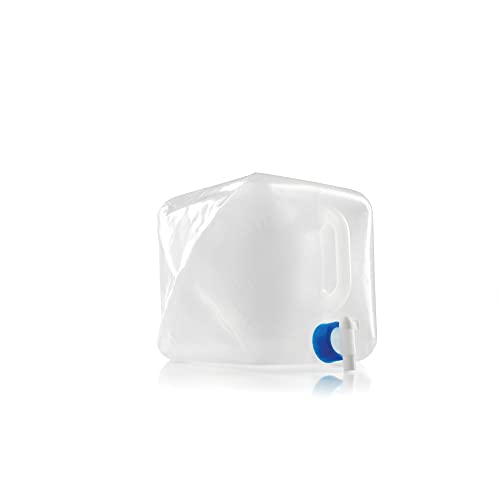GSI Outdoors Water Cube 55425 Robust and Durable BPA-Free – Collapsible, Odorless, Leak-Proof, Food Safe, Water Carrier and Jug with Tap for Camping and Emergency Supplies - 10L