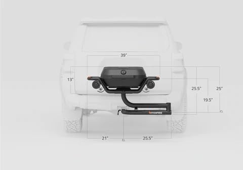 HitchFire 20 Forge Trailer Hitch Grill, Portable Grill Camping Grill, Portable Gas Grill BBQ, Small Grill for Camping Grills, Small Gas Grill Portable Grill Propane Grill, Tailgating Grill RV Grills