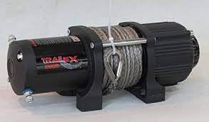 TrailFX Winch ATV UTV 4,500 lb Line Pull 40 Foot Synthetic Rope 250A Electric Aluminum Hawse Fairlead Handlebar Switch and Wired Remote Water Resistant TrailFX WS45B