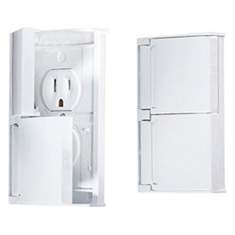 Weatherproof RV Designer S905, Dual Outlet Cover with Snap Cover Plate, White, AC Electrical