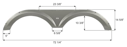 Fender Skirt ICON, Tandem, Jayco, FS1879, Metallic Grey