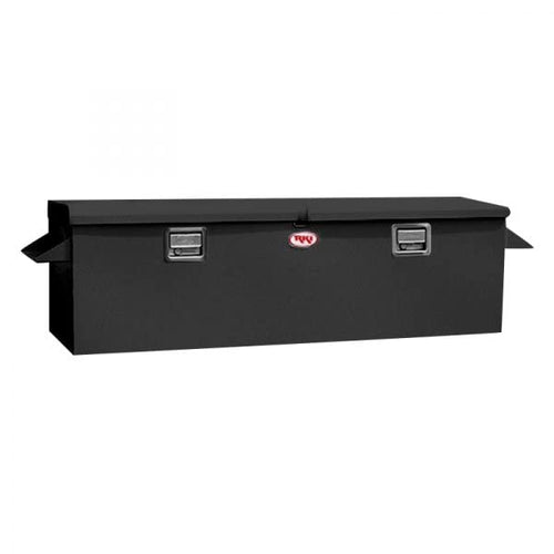 RKIM60-2B RKI 8 ft. Beds Double Lid Steel Chest Box with Mounts Black