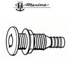 Straight 1 inch Thru-Hull Fittings