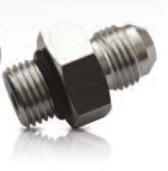 920-06-08-5 Red Horse Performance -06 Male To -08 O-Ring Port Adapter (High Flow Radius Orb) - Clear