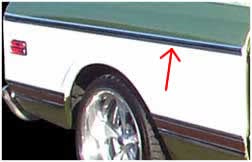 Brothers Trucks Bedside Molding-Upper-Fleetside-Shortbed-LH/RH-Black MFS8000