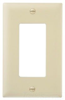 Decorator Opening Wall Plate, Ivory Nylon