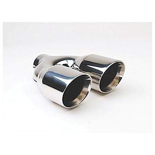 DIFFERENT TRENDS 3.50In Dual Double Wall Angle Ss Exhaust Tip 2.25In Id / 7.57Inx3.50In Od