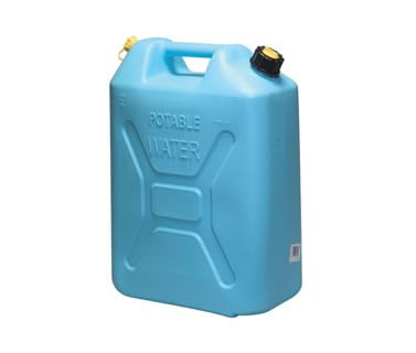 Scepter Water Can with Spout Easy-Pour for Camping/Emergency/Off-Road, 5 Gallon, Blue