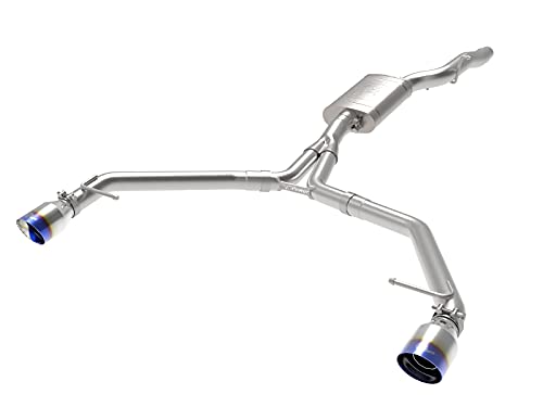 aFe Power MACH Force-Xp 49-36437-L 3 to 2-1/2 IN Stainless Steel Axle-Back Exhaust w/Blue Flame Tip, fits Audi Allroad 13-16 L4-2.0L (t)