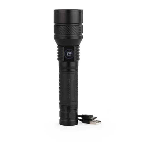 Rechargeable LUXPRO Bright LED Smart Flashlight - 1500 Lumens Long Range, Adjustable Focus, USB-C Fast Charging, TackGrip, Water-Resistant Tactical Flashlight for Work, Camping, Emergency - XP990