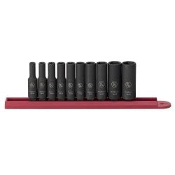 1/4 Drive 10 Pc. SAE Deep Impact Socket Set